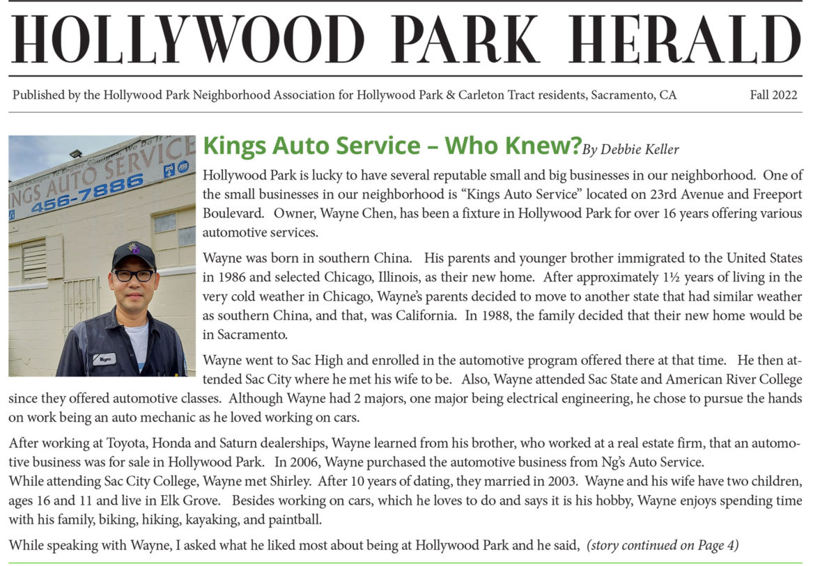 Hollywood Park Herald Fall 2022