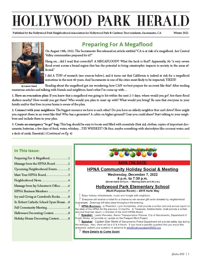 Hollywood Park Herald Winter 2022